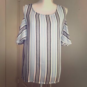 Lucky Brand Blouse w/ Open Shoulders L